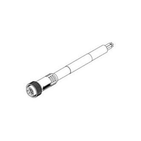 Woodhead Mini-Change A-Size Single-Ended Cordset, 5 Poles, Male (Straight) To Pigtail, 16 Awg, Pvc Cable 1300061447